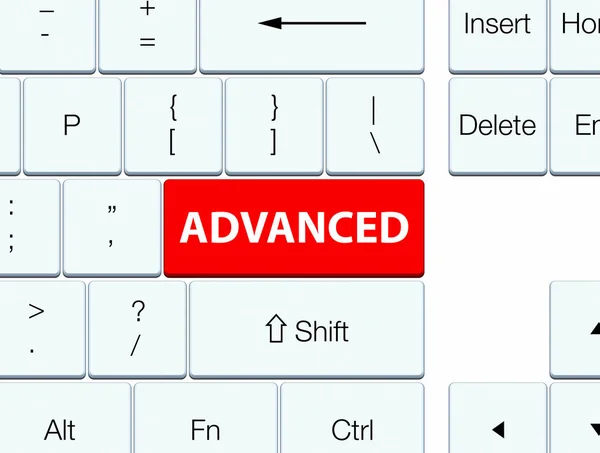 Advanced red keyboard button — Stock Photo, Image