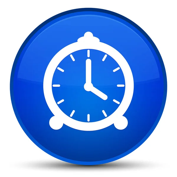 Alarm clock icon special blue round button — Stock Photo, Image