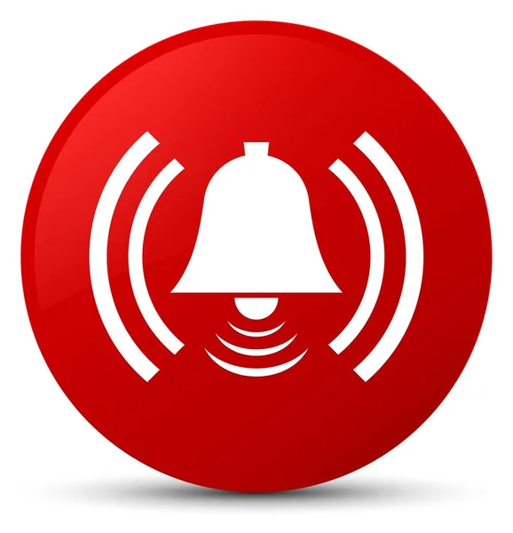 Icono de alarma botón redondo rojo —  Fotos de Stock