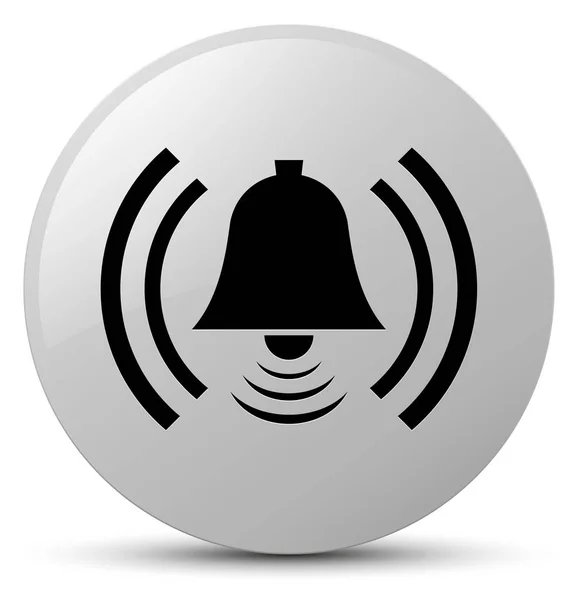 Alarm icon white round button