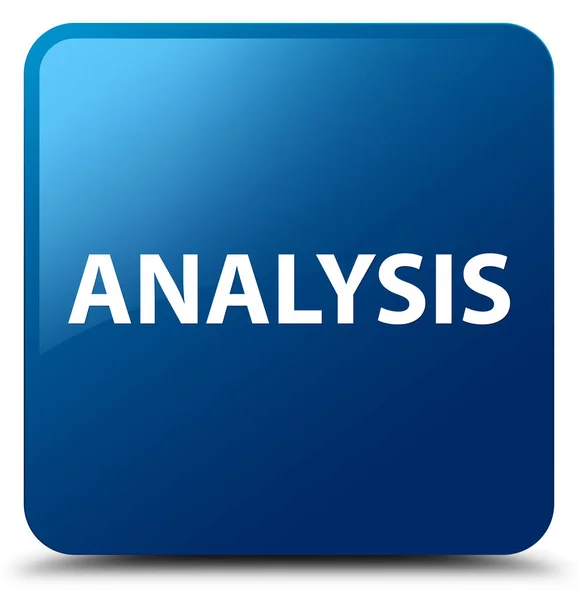 Analyse blauer quadratischer Knopf — Stockfoto