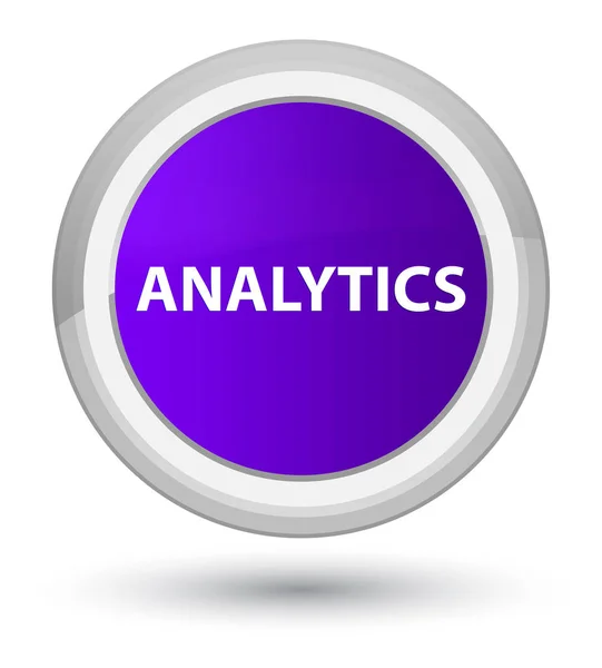 Analytics elsődleges lila kerek gomb — Stock Fotó