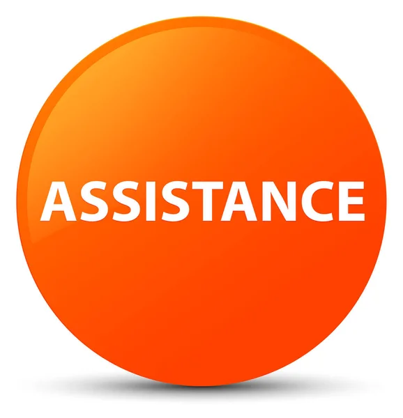 Assistance bouton rond orange — Photo