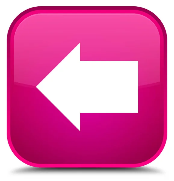 Back arrow icon special pink square button — Stock Photo, Image