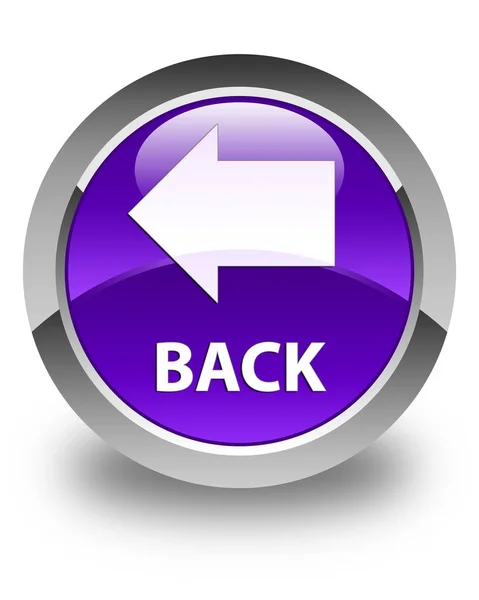 Back glossy purple round button — Stock Photo, Image