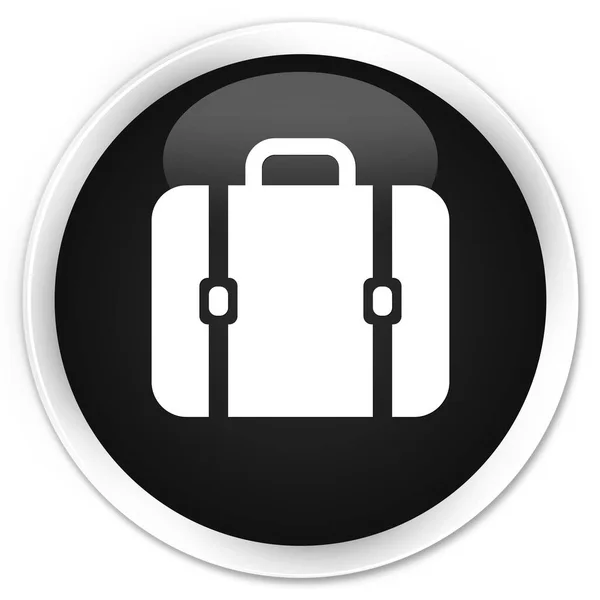 Taška ikonu premium černé kulaté tlačítko — Stock fotografie