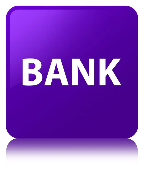 Bank lila fyrkantig knapp — Stockfoto