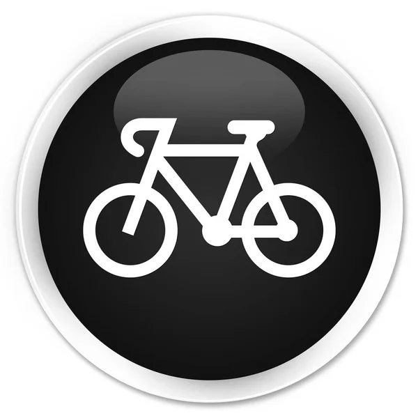 Icône vélo bouton rond noir premium — Photo