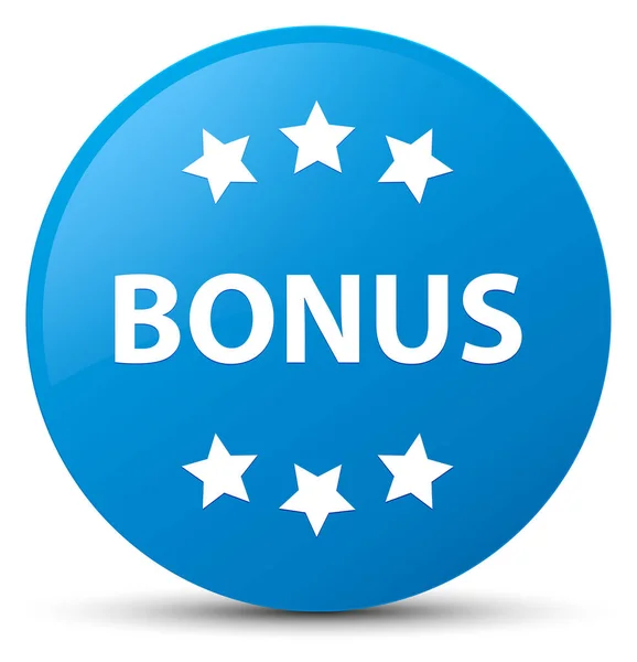Bonus icon cyan blue round button — Stock Photo, Image