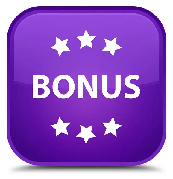 Icône bonus bouton carré violet spécial — Photo