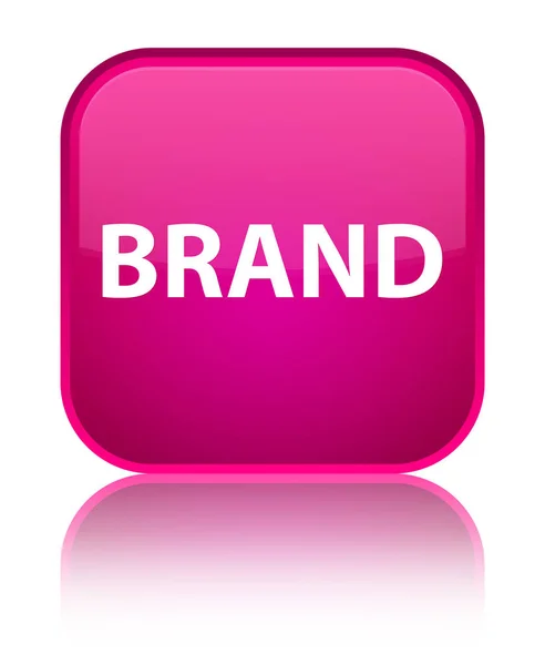 Varumärket särskilda rosa fyrkantig knapp — Stockfoto