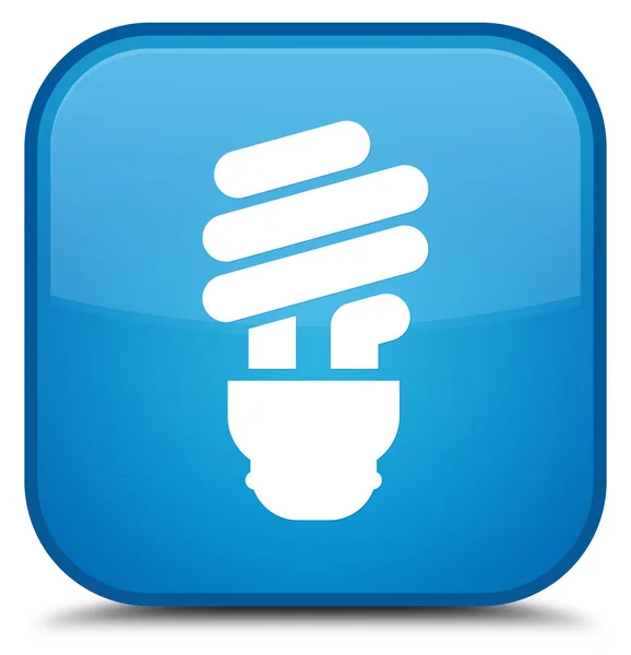 Лампочка спеціальна блакитна квадратна кнопка — стокове фото