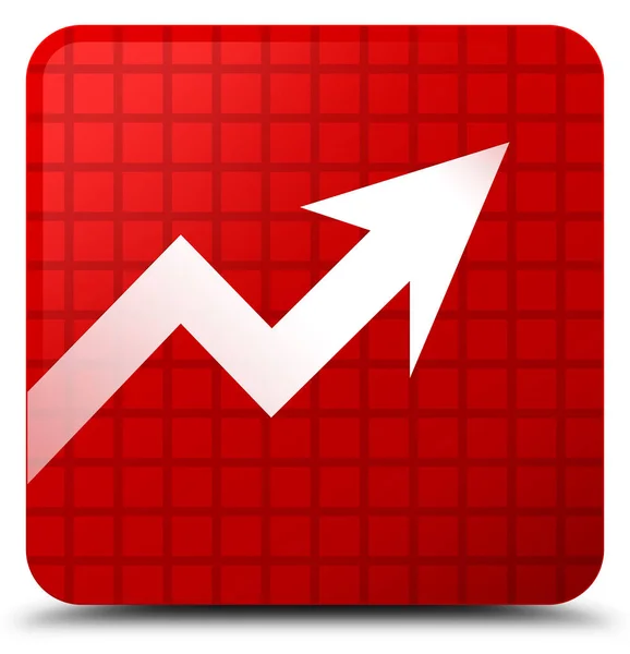Business graph icon red square button — Stock Photo, Image