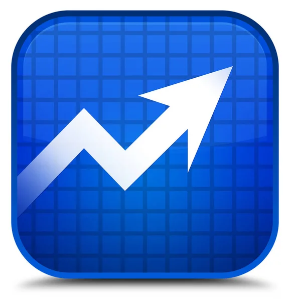 Business graph icon special blue square button — Stock Photo, Image