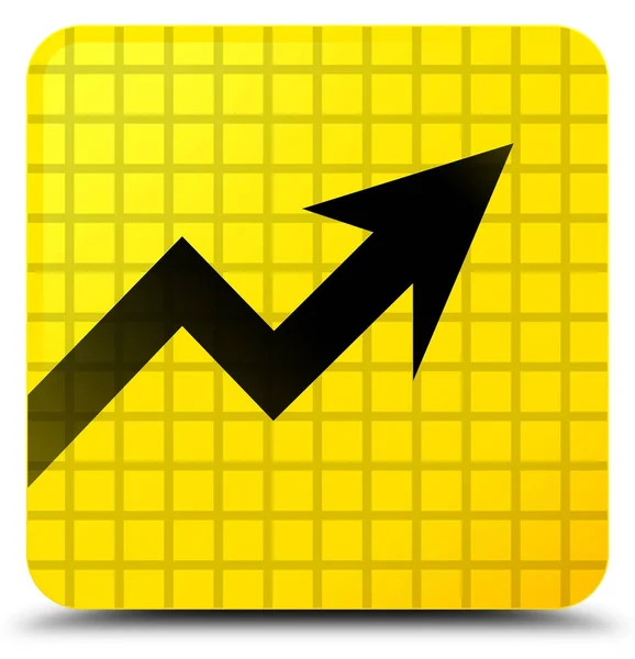 Icono gráfico de negocios amarillo botón cuadrado — Foto de Stock