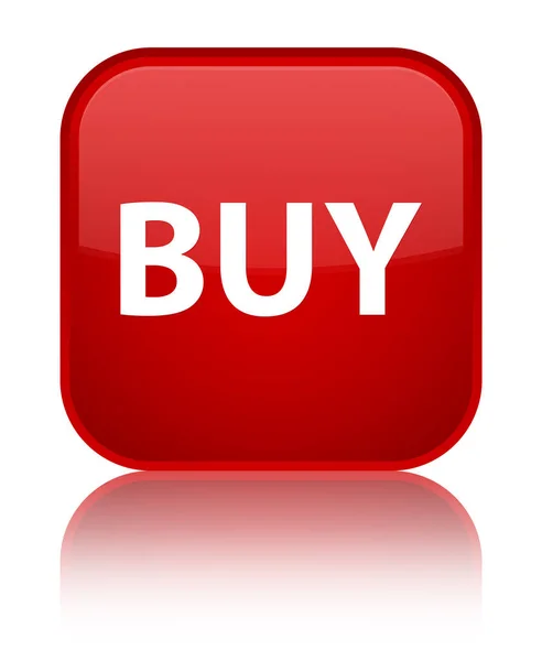 Comprar botão quadrado vermelho especial — Fotografia de Stock