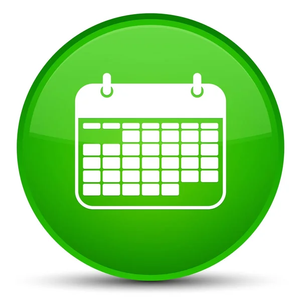 Kalender-ikonen särskilda gröna runda knappen — Stockfoto