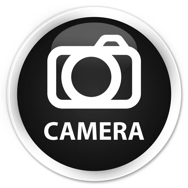 Tasto rotondo nero premium fotocamera — Foto Stock