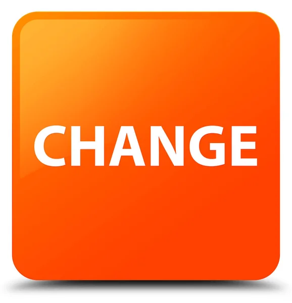 Alterar botão quadrado laranja — Fotografia de Stock