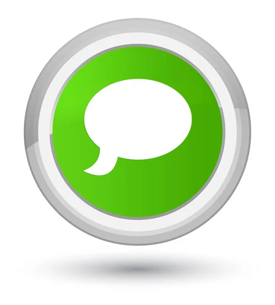 Konverzaci ikona prvotřídní měkké zelené kulaté tlačítko — Stock fotografie