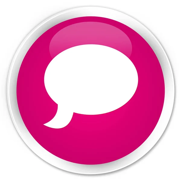 Chatt ikonen premium rosa runda knappen — Stockfoto