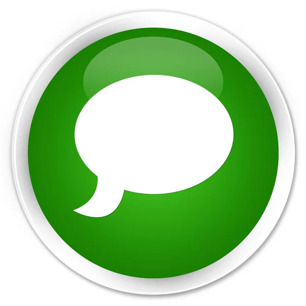 Chat icon premium green round button — Stock Photo, Image
