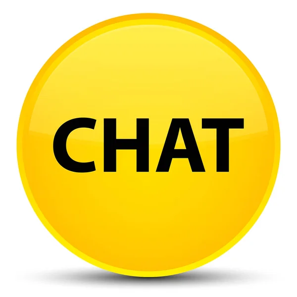 Chat special yellow round button — Stock Photo, Image