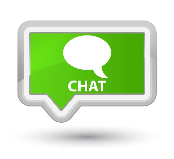 Chat prime soft green banner button — Stock Photo, Image