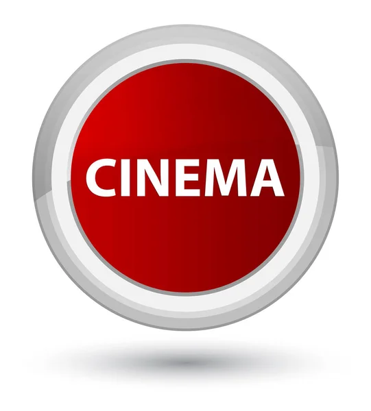 Cinéma prime bouton rond rouge — Photo
