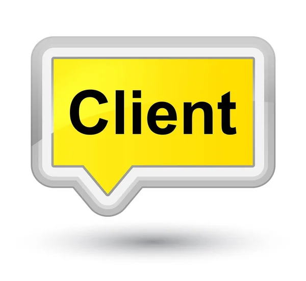 Client Prime gelber Banner-Knopf — Stockfoto