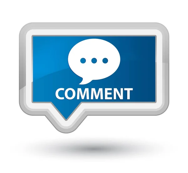 Comment (conversation icon) prime blue banner button — Stock Photo, Image