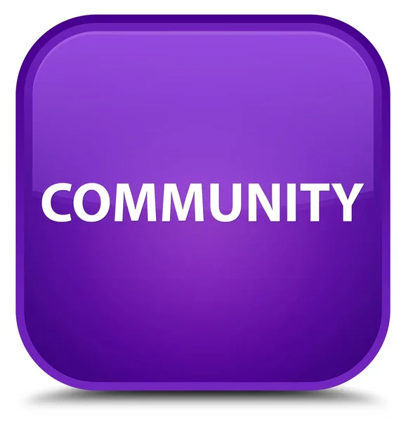 Comunidad especial púrpura botón cuadrado —  Fotos de Stock