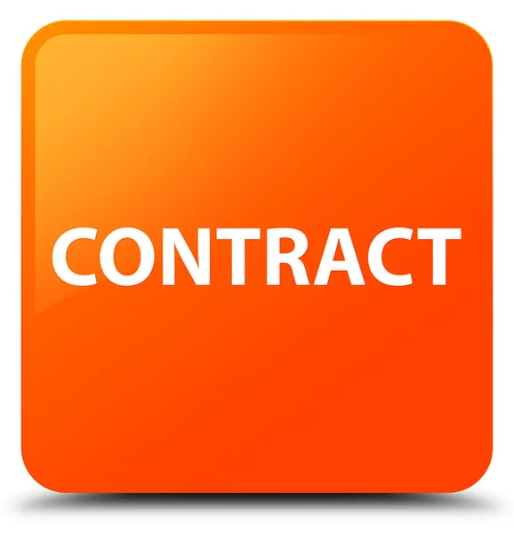 Contract orange square button — Stock Photo, Image