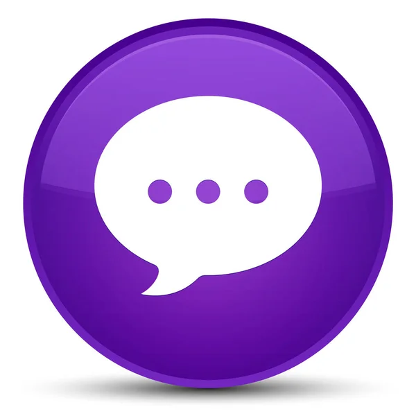 会話アイコン特別な紫色の丸いボタン — ストック写真