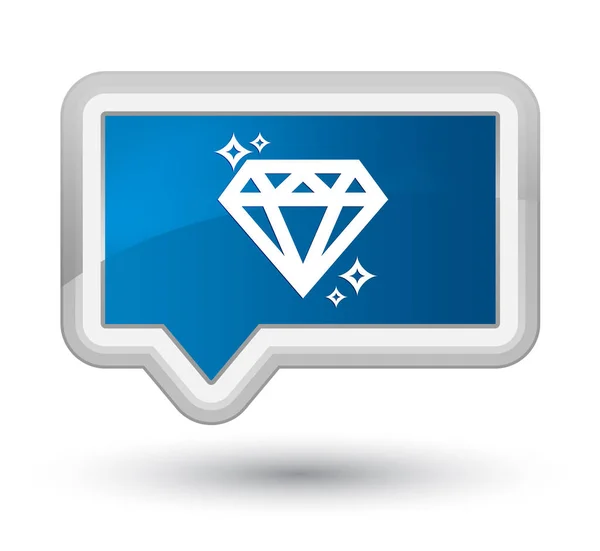 Diamond icon prime blue banner button — Stock Photo, Image