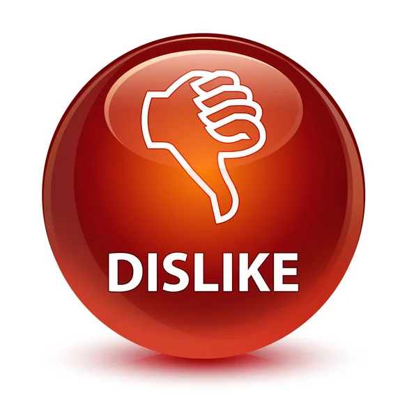 Não gosto de botão redondo marrom vítreo — Fotografia de Stock