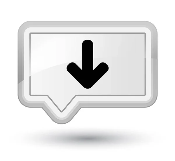 Download arrow icon prime white banner button — Stock Photo, Image