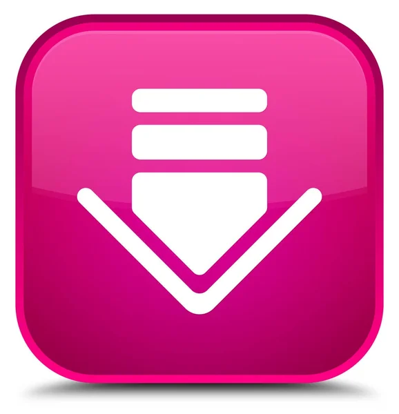 Baixar ícone botão quadrado rosa especial — Fotografia de Stock