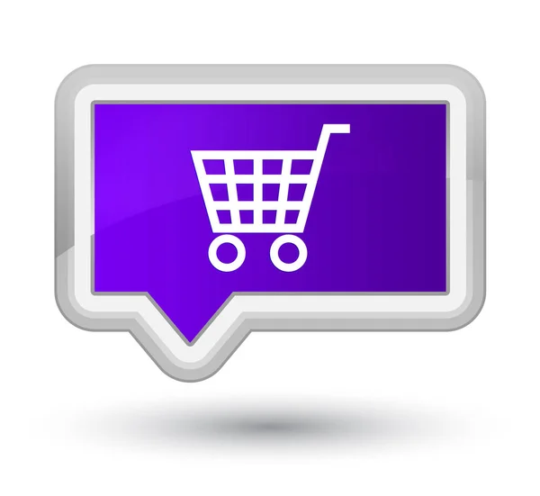Ícone de comércio eletrônico botão de banner roxo primo — Fotografia de Stock
