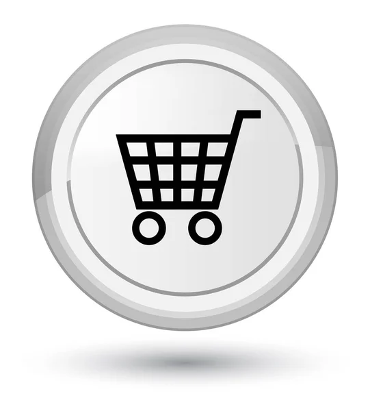 Icono de comercio electrónico botón redondo blanco primo — Foto de Stock