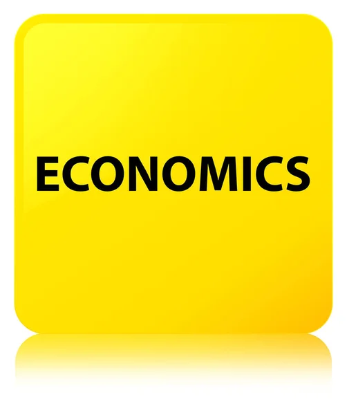 Економіка жовта квадратна кнопка — стокове фото