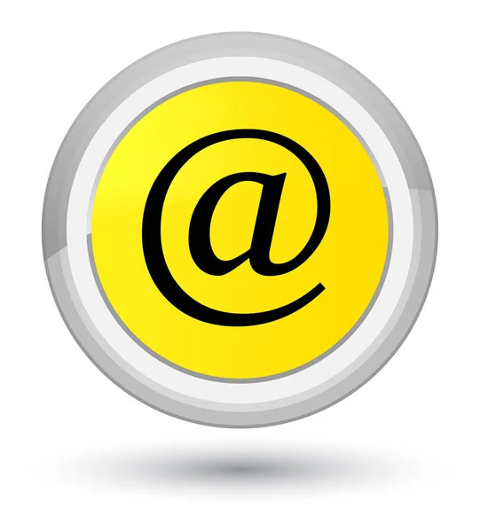 电子邮件地址图标黄金黄色圆形按钮 — 图库照片