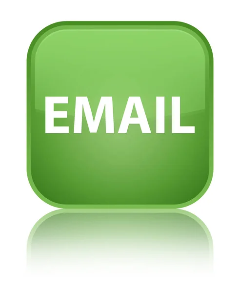 E-posta özel yumuşak yeşil kare düğme — Stok fotoğraf