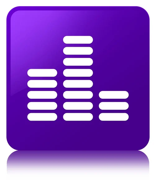 Ecualizador icono púrpura botón cuadrado —  Fotos de Stock