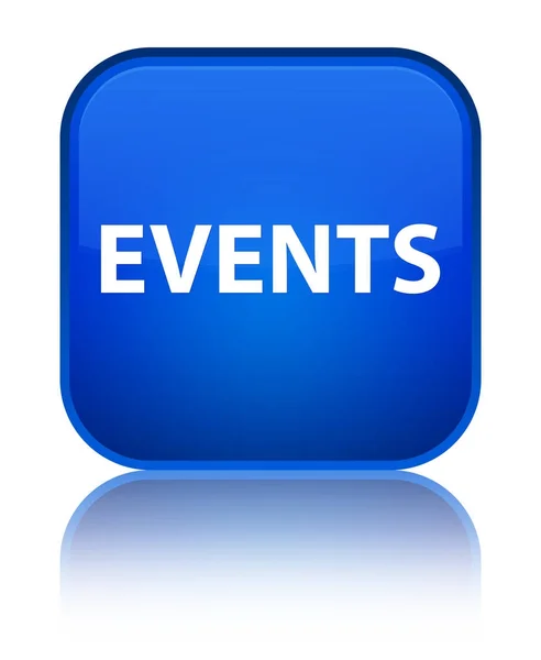 Events special blue square button — Stock Photo, Image