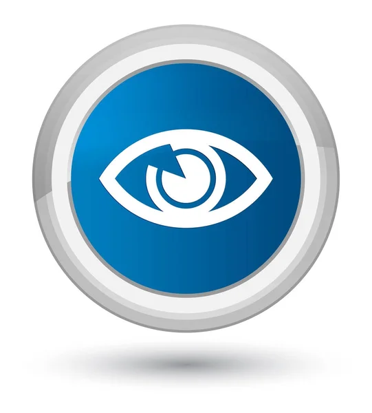 Ícone do olho botão redondo azul primo — Fotografia de Stock