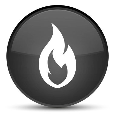 Yangın alev kutsal kişilerin resmi özel siyah yuvarlak düğme