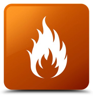 Yangın kutsal kişilerin resmi kahverengi kare düğme