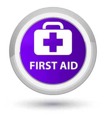 İlk yardım ana mor yuvarlak düğmesi
