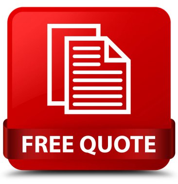 Ücretsiz fiyat teklifi kırmızı kare düğmesini kırmızı kurdele orta